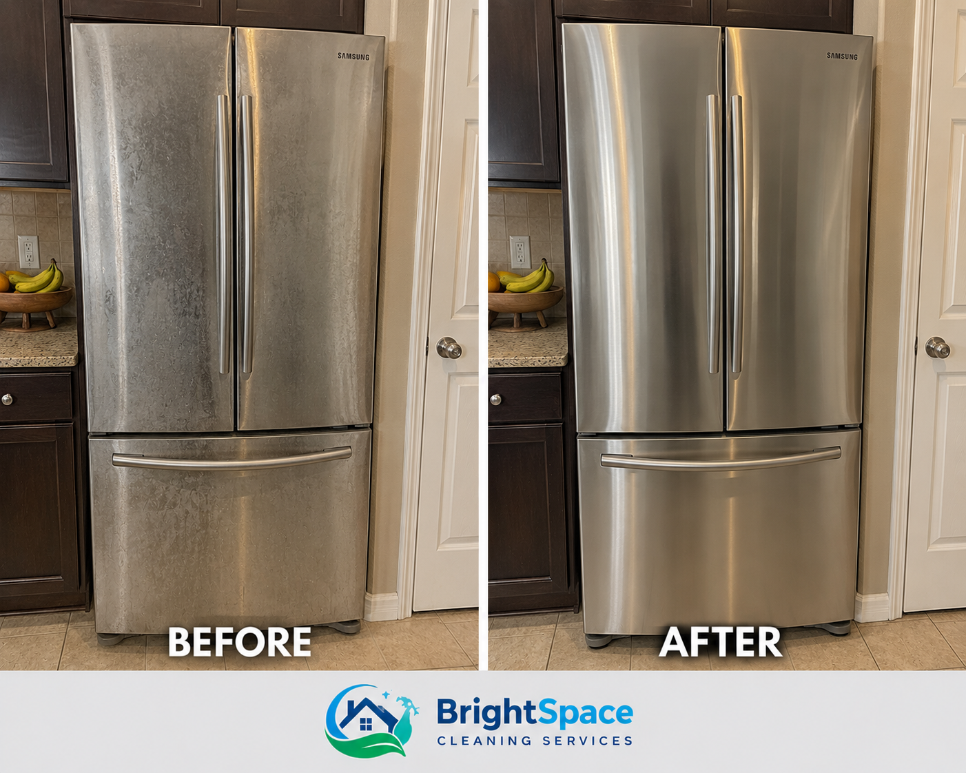 Appliance Cleaning — before and after by BrightSpace Cleaning Services